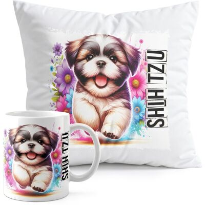 WORLD CASE ZESTAW KUBEK + PODUSZKA DRUK - PIES PSY PIESEK RASA SHI TZU WORLD CASE ZESTAW KUBEK + PODUSZKA DRUK - PIES PSY PIESEK RASA SHI TZU