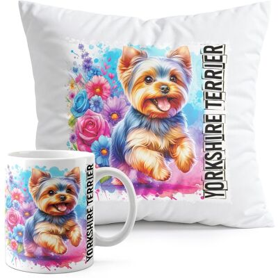 WORLD CASE ZESTAW KUBEK + PODUSZKA DRUK - PIES PSY PIESEK RASA YORKSHIRE TERRIER WORLD CASE ZESTAW KUBEK + PODUSZKA DRUK - PIES PSY PIESEK RASA YORKSHIRE TERRIER