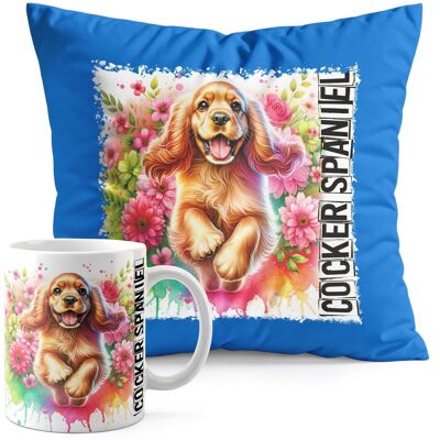WORLD CASE ZESTAW KUBEK + PODUSZKA NIEBIESKA - PIES PSY PIESEK RASA COCKER SPANIEL WORLD CASE ZESTAW KUBEK + PODUSZKA NIEBIESKA - PIES PSY PIESEK RASA COCKER SPANIEL