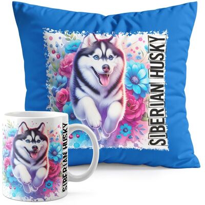 WORLD CASE ZESTAW KUBEK + PODUSZKA NIEBIESKA - PIES PSY PIESEK RASA HUSKY SYBERYJSKI WORLD CASE ZESTAW KUBEK + PODUSZKA NIEBIESKA - PIES PSY PIESEK RASA HUSKY SYBERYJSKI