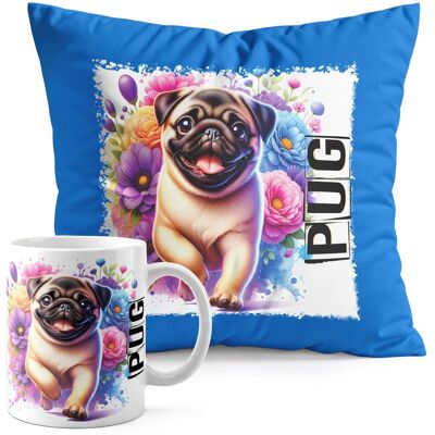 WORLD CASE ZESTAW KUBEK + PODUSZKA NIEBIESKA - PIES PSY PIESEK RASA MOPS PUG WORLD CASE ZESTAW KUBEK + PODUSZKA NIEBIESKA - PIES PSY PIESEK RASA MOPS PUG