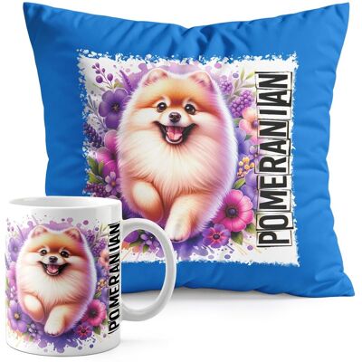 WORLD CASE ZESTAW KUBEK + PODUSZKA NIEBIESKA - PIES PSY PIESEK RASA POMERANIAN SZPIC WORLD CASE ZESTAW KUBEK + PODUSZKA NIEBIESKA - PIES PSY PIESEK RASA POMERANIAN SZPIC