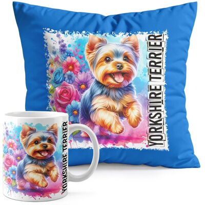 WORLD CASE ZESTAW KUBEK + PODUSZKA NIEBIESKA - PIES PSY PIESEK RASA YORKSHIRE TERRIER WORLD CASE ZESTAW KUBEK + PODUSZKA NIEBIESKA - PIES PSY PIESEK RASA YORKSHIRE TERRIER