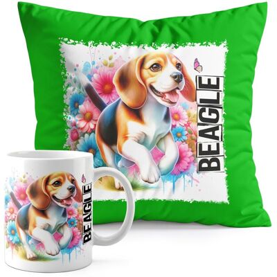 WORLD CASE ZESTAW KUBEK + PODUSZKA ZIELONA - PIES PSY PIESEK RASA BEAGLE WORLD CASE ZESTAW KUBEK + PODUSZKA ZIELONA - PIES PSY PIESEK RASA BEAGLE