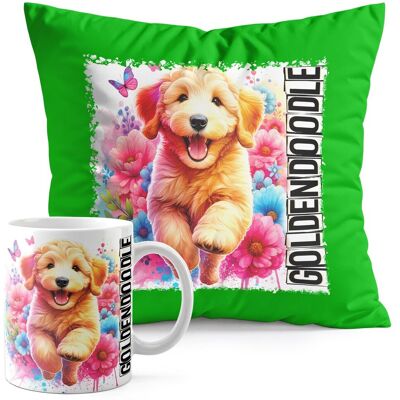 WORLD CASE ZESTAW KUBEK + PODUSZKA ZIELONA - PIES PSY PIESEK RASA GOLDENDOODLE WORLD CASE ZESTAW KUBEK + PODUSZKA ZIELONA - PIES PSY PIESEK RASA GOLDENDOODLE