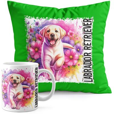 WORLD CASE ZESTAW KUBEK + PODUSZKA ZIELONA - PIES PSY PIESEK RASA LABRADOR RETRIEVER WORLD CASE ZESTAW KUBEK + PODUSZKA ZIELONA - PIES PSY PIESEK RASA LABRADOR RETRIEVER