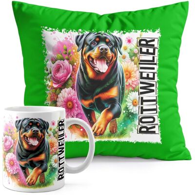 WORLD CASE ZESTAW KUBEK + PODUSZKA ZIELONA - PIES PSY PIESEK RASA ROTTWEILER WORLD CASE ZESTAW KUBEK + PODUSZKA ZIELONA - PIES PSY PIESEK RASA ROTTWEILER