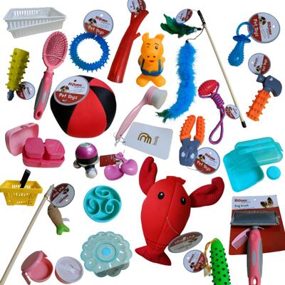 Inny producent Zestaw Ponad 60 Przedmiotów Akcesoria Dla Zwierząt Zabawki Pojemniki Bidony i Więcej Inny producent Zestaw Ponad 60 Przedmiotów Akcesoria Dla Zwierząt Zabawki Pojemniki Bidony i Więcej