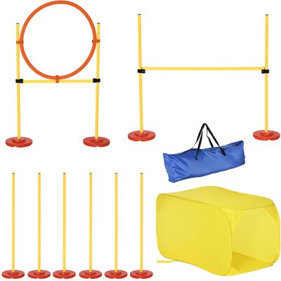 Zestaw przeszkód PawHut Agility Dog Hurdle Set, zestaw do szkolenia psów, tor przeszkód, plastik, poliester, żółty, 128 x 23 x 9-100 cm Zestaw przeszkód PawHut Agility Dog Hurdle Set, zestaw do szkolenia psów, tor przeszkód, plastik, poliester, żółty, 128 x 23 x 9-100 cm