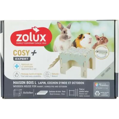 ZOLUX Domek drewniany dla królika, kawii, myszoskoczka COSY 9mm ZOLUX Domek drewniany dla królika, kawii, myszoskoczka COSY 9mm