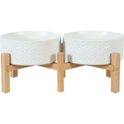 ZOLUX Miska ceramiczna KERAMO DUO kol. biały 2 x 700 ml ZOLUX Miska ceramiczna KERAMO DUO kol. biały 2 x 700 ml
