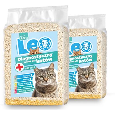 Żwirek dla kota LEO Diagnostyczny 2,5kg Wskazuje pH moczu, Tofu EKO Żwirek dla kota LEO Diagnostyczny 2,5kg Wskazuje pH moczu, Tofu EKO