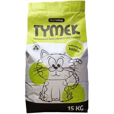 Inny producent Żwirek dla Kota Pelletsfarm 15kg Tymek zbrylający 3mm 25l drewniany wydajny Inny producent Żwirek dla Kota Pelletsfarm 15kg Tymek zbrylający 3mm 25l drewniany wydajny