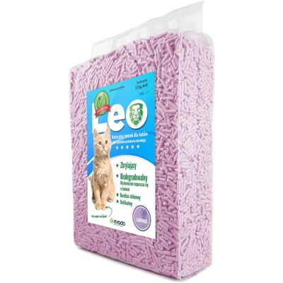 Żwirek naturalny dla kota LEO, zbrylający, 2,5 kg, zapach lawendy Żwirek naturalny dla kota LEO, zbrylający, 2,5 kg, zapach lawendy