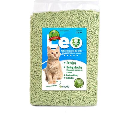 Żwirek naturalny dla kota LEO, zbrylający, 2,5 kg, zapach zielonej herbaty Żwirek naturalny dla kota LEO, zbrylający, 2,5 kg, zapach zielonej herbaty