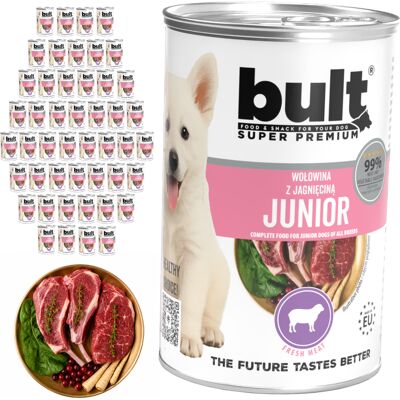 Bult Junior Mokra Karma Dla Psa Wołowina Z Jagnięciną 48x400g Dla Szczeniąt Bult Junior Mokra Karma Dla Psa Wołowina Z Jagnięciną 48x400g Dla Szczeniąt
