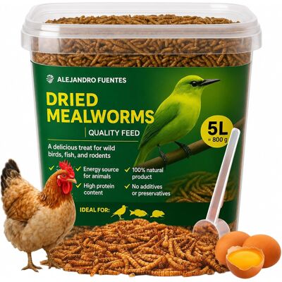 Inny producent Mączniki Suszone 800 G 5 L Przysmak Dla Zwierząt Owadożernych Inny producent Mączniki Suszone 800 G 5 L Przysmak Dla Zwierząt Owadożernych
