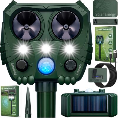 Inny producent Odstraszacz na KOTY PSÓW PTAKI DZIKI PSY KOTÓW PTAKÓW 2w1 SOLAR +AKUMULATOR / Masuletto Inny producent Odstraszacz na KOTY PSÓW PTAKI DZIKI PSY KOTÓW PTAKÓW 2w1 SOLAR +AKUMULATOR / Masuletto