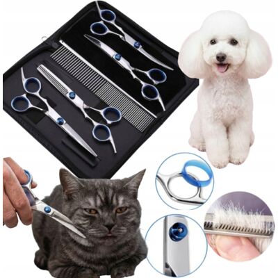 Inny producent Profesjonalne Nożyczki Groomerskie Do Strzyżenia Psów Zestaw 5w1 Etui Inny producent Profesjonalne Nożyczki Groomerskie Do Strzyżenia Psów Zestaw 5w1 Etui