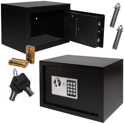 Bauerkraft Sejf domowy z zamkiem elektronicznym na kluczyk lub kod 23x17x17 cm Bauerkraft Sejf domowy z zamkiem elektronicznym na kluczyk lub kod 23x17x17 cm