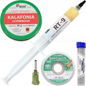 REBALL AKCESORIA LUTOWNICZE CHEMIA DO LUTOWANIA RT-9 CYNA PLECIONKA KALAFONIA IGŁA REBALL AKCESORIA LUTOWNICZE CHEMIA DO LUTOWANIA RT-9 CYNA PLECIONKA KALAFONIA IGŁA