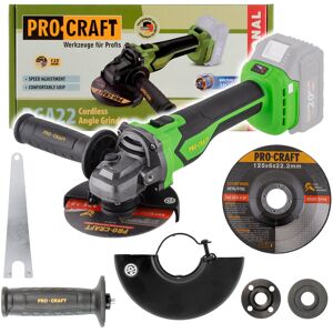 Akumulatorowa szlifierka kątowa Procraft PGA22-BB 20V 125mm bezszczotkowa Akumulatorowa szlifierka kątowa Procraft PGA22-BB 20V 125mm bezszczotkowa