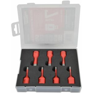 AWTOOLS zestaw koron do gresu kpl.7szt. (2x6mm, 8, 10,12,14mm) w kufrze do pracy na sucho z woskiem. AWTOOLS zestaw koron do gresu kpl.7szt. (2x6mm, 8, 10,12,14mm) w kufrze do pracy na sucho z woskiem.