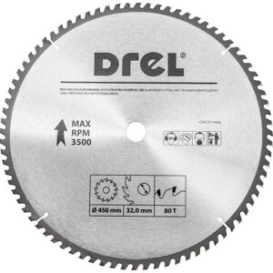 DREL Piła Tarczowa Do Drewna 450mm 80T Do Gładkiego Cięcia DREL Piła Tarczowa Do Drewna 450mm 80T Do Gładkiego Cięcia