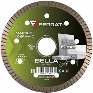 Inny producent FERRATI TARCZA DIAMENTOWA TNĄCA DO KAMIENIA GRESU BELLA Ø 115MM x 22,23/20 Inny producent FERRATI TARCZA DIAMENTOWA TNĄCA DO KAMIENIA GRESU BELLA Ø 115MM x 22,23/20