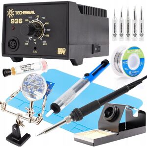 Grotowa stacja lutownicza TECHREBAL 936 z wielkim zestawem do lutowania MAX PACK KIT-2022-4 Grotowa stacja lutownicza TECHREBAL 936 z wielkim zestawem do lutowania MAX PACK KIT-2022-4