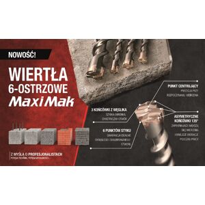 Makita wiertło sds max 42x 550x 690mm maxi mak 6-ostrzowe. Makita wiertło sds max 42x 550x 690mm maxi mak 6-ostrzowe.