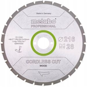 Metabo Bezprzewodowa tarcza do piły - 216mm - 28Z - Profesjonalny Metabo Bezprzewodowa tarcza do piły - 216mm - 28Z - Profesjonalny