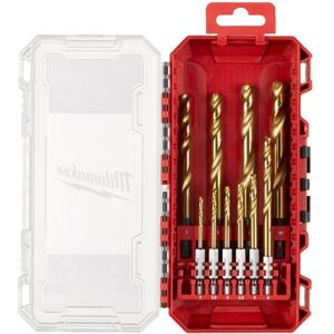 Zestaw wierteł Milwaukee do metalu - 10 szt., Powłoka tytanowa Zestaw wierteł Milwaukee do metalu - 10 szt., Powłoka tytanowa
