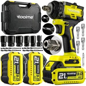 Toolme Mocny KLUCZ UDAROWY 650NM akumulatorowy BEZSZCZOTKOWY do kół ZESTAW Toolme Mocny KLUCZ UDAROWY 650NM akumulatorowy BEZSZCZOTKOWY do kół ZESTAW