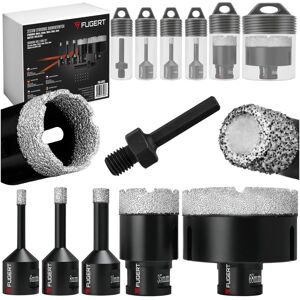 Otwornica Diamentowa Do Gresu Wiertło Zestaw Otwornic M14 6-68mm + Adapter Fugert Otwornica Diamentowa Do Gresu Wiertło Zestaw Otwornic M14 6-68mm + Adapter Fugert