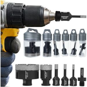 Iso Trade Otwornice Diamentowe BIGSTREN Zestaw 6-68mm Gresu Ceramiki Płytek Adapter Iso Trade Otwornice Diamentowe BIGSTREN Zestaw 6-68mm Gresu Ceramiki Płytek Adapter