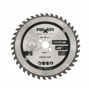 REXXER Piła Tarczowa Do Drewna 315X30 Mm 40 Zębów Hm REXXER Piła Tarczowa Do Drewna 315X30 Mm 40 Zębów Hm