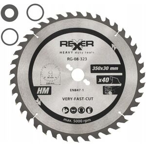 REXXER Piła Tarczowa Do Drewna 350X30 Mm 40 Zębów Hm REXXER Piła Tarczowa Do Drewna 350X30 Mm 40 Zębów Hm