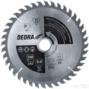 Piła tarczowa do drewna z węglikiem DEDRA H20560E 60 zębów, śr.205x16mm, widia Piła tarczowa do drewna z węglikiem DEDRA H20560E 60 zębów, śr.205x16mm, widia