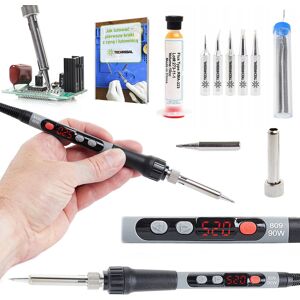 Techrebal Precyzyjna Lutownica ShadowSolder Z Wyświetlaczem LCD 90W Cyna 0,8mm Topnik Groty Techrebal Precyzyjna Lutownica ShadowSolder Z Wyświetlaczem LCD 90W Cyna 0,8mm Topnik Groty