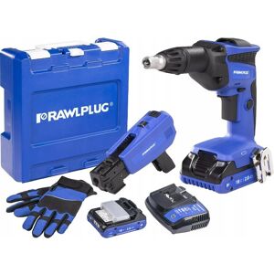 RAWLPLUG WKRĘTARKA DO PŁYT G-K 18V PODAJNIK ŁADOWARKA WALIZKA AKUMULATOR x2 RAWLPLUG WKRĘTARKA DO PŁYT G-K 18V PODAJNIK ŁADOWARKA WALIZKA AKUMULATOR x2