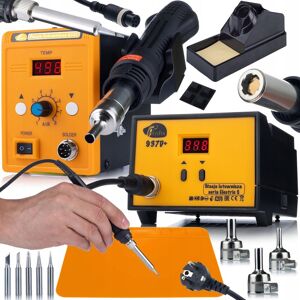 Inny producent Rosfix Zestaw 2w1 Stacja Lutownicza 937D+ i HOT-AIR 858D+ – Profesjonalne Narzędzia do Lutowania Mata ESD 30x20 cm Zestaw 5 Grotów 900M Inny producent Rosfix Zestaw 2w1 Stacja Lutownicza 937D+ i HOT-AIR 858D+ – Profesjonalne Narzędzia do Lutowania Mata ESD 30x20 cm Zestaw 5 Grotów 900M