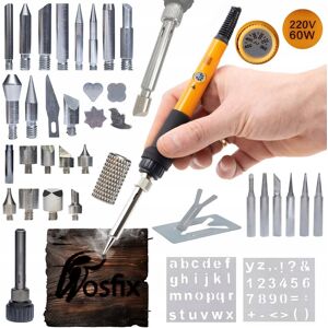 Rosfix Zestaw 8w1 lutownica precyzyjna z potencjometrem Rosfix Orange Pitbull OP60W Seria Electric S+30 elementów do wypalania drewna Rosfix Zestaw 8w1 lutownica precyzyjna z potencjometrem Rosfix Orange Pitbull OP60W Seria Electric S+30 elementów do wypalania drewna