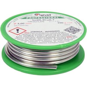 Cynel Spoiwo, Drut Lutowniczy Z Topnikiem 3,0Mm, 100G Cynel Spoiwo, Drut Lutowniczy Z Topnikiem 3,0Mm, 100G