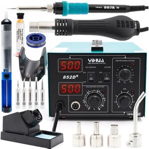 Techrebal Stacja lutownicza 2w1 Yihua 852D+ - Zestaw zamiast solo Techrebal Stacja lutownicza 2w1 Yihua 852D+ - Zestaw zamiast solo