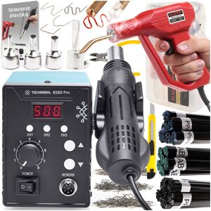 Stacja lutownicza Hot-Air TECHREBAL 858D Pro + Zestaw 3 spoiw + Dysza + Zszywacz Stacja lutownicza Hot-Air TECHREBAL 858D Pro + Zestaw 3 spoiw + Dysza + Zszywacz