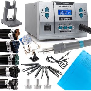 Stacja Lutownicza Spawarka Hot Air Techrebal RF-861DW Spoiwa 500G Mata Pęsety Trzecia Ręka Stacja Lutownicza Spawarka Hot Air Techrebal RF-861DW Spoiwa 500G Mata Pęsety Trzecia Ręka