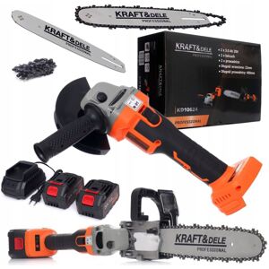 KRAFT&DELE Szlifierka Kątowa Akumulatorowa + Adapter Piła Pilarka 2X3Ah Bezszczotkowa KRAFT&DELE Szlifierka Kątowa Akumulatorowa + Adapter Piła Pilarka 2X3Ah Bezszczotkowa