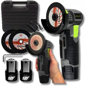 Inna producent SZLIFIERKA KĄTOWA akumulatorowa MINI gumówka 19500 RPM 2x TARCZE + 2x AKU Inna producent SZLIFIERKA KĄTOWA akumulatorowa MINI gumówka 19500 RPM 2x TARCZE + 2x AKU