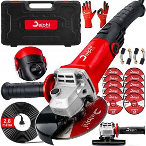 Delphi tools SZLIFIERKA KĄTOWA GUMÓWKA MOCNA KĄTÓWKA DIAX 125mm Z REGULACJĄ + 10 TARCZ Delphi tools SZLIFIERKA KĄTOWA GUMÓWKA MOCNA KĄTÓWKA DIAX 125mm Z REGULACJĄ + 10 TARCZ